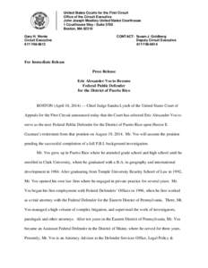 Vos / United States federal courts / Puerto Rican people / Juan R. Torruella / United States District Court for the District of Puerto Rico / United States Court of Appeals for the First Circuit