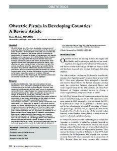 Obstetric fistula / Fistula / Addis Ababa Fistula Hospital / Rectovaginal fistula / Obstetrics / Catherine Hamlin / Urogynecology / Urinary incontinence / J. Marion Sims / Medicine / Health / Vesicovaginal fistula