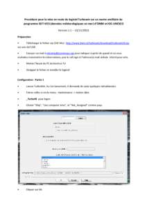 Procédure pour la mise en route du logiciel Turbowin sur un navire ancillaire du programme SOT-VOS (données météorologiques en mer) d’OMM et IOC-UNESCO Version 1.1 – [removed]Préparation • Télécharger le f