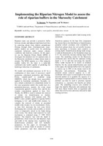 Implementing the Riparian Nitrogen Model to assess the role of riparian buffers in the Maroochy Catchment