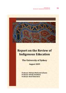 Microsoft Word - FINAL Indigenous Education Review Report 2009.doc