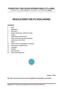 Zoology / Breed standard / Best of Breed / Dog breeds / Lure coursing / FCI Dachshund Group / Agriculture / Fédération Cynologique Internationale / Breeding