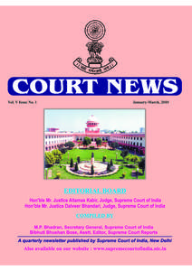 COURT Vol V, Issue No.1 NEWS [January-March, 2010]