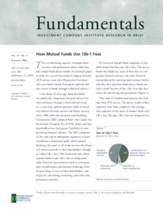 How Mutual Funds Use 12b-1 Fees (Fundamentals; Vol. 14, No. 2)