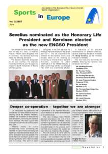 Sports No[removed]June Newsletter of the European Non-Governmental Sports Organisation