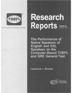 TEST OF ENGLISH AS A FOREIGN LANGUAGETM  Research