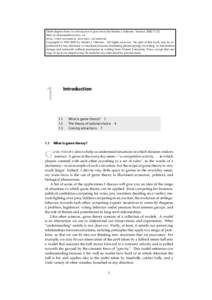 Draft chapter from An introduction to game theory by Martin J. Osborne. Version: http://www.economics.utoronto.ca/osborne Copyright © 1995–2002 by Martin J. Osborne. All rights re