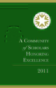 A Community of Scholars Honoring Excellence 2011