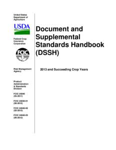 United States Department of Agriculture Federal Crop Insurance