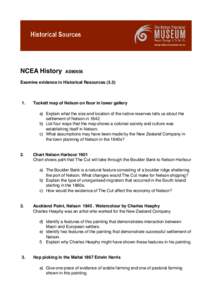 NCEA History  AS90656 Examine evidence in Historical Resources (3.3)