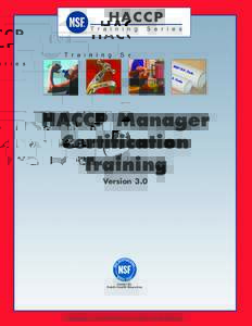 HACCP Manager Certification Training Version 3.0  Center for