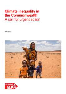 Climate inequality in the Commonwealth A call for urgent action April 2018