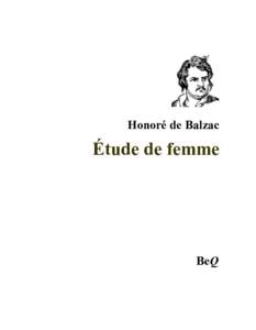 Honoré de Balzac  Étude de femme BeQ