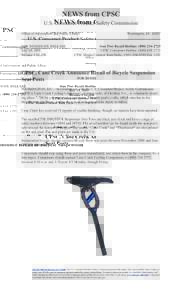 NEWS from CPSC U.S. Consumer Product Safety Commission Office of Information and Public Affairs FOR IMMEDIATE RELEASE July 24, 2002