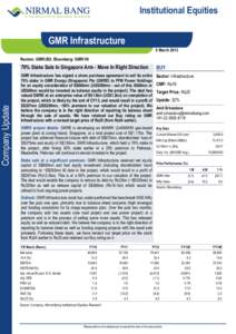 Company Update  Institutional Equities GMR Infrastructure 5 March 2013