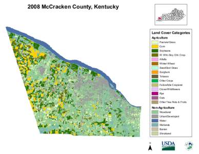 2008 McCracken County, Kentucky  Land Cover Categories Agriculture  Pasture/Grass
