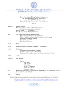 Talking Book and Braille Service Advisory Committee Meeting Agenda June 14, 2013