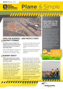 ISSUE 13 March[removed]Plane & Simple Northern Territory Airports Operations Newsletter  WELCOME TO THE