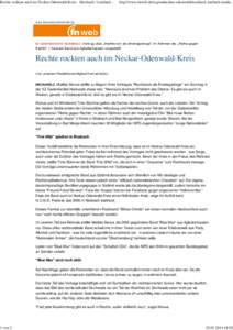 Rechte rockten auch im Neckar-Odenwald-Kreis - Mosbach / Limbach / Mudau - Neckar-Odenwald - Region - FNWeb