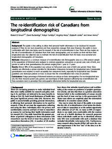 El Emam et al. BMC Medical Informatics and Decision Making 2011, 11:46 http://www.biomedcentral.com[removed]RESEARCH ARTICLE  Open Access