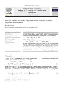 Multiple solution results for elliptic Neumann problems involving set-valued nonlinearities