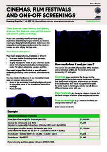 Information / Data / Australasian Performing Right Association / Television licence / Copyright law of Australia / Australian Copyright Council / Film / Movie theater / Copyright / Visual arts / New Zealand music / Copyright collection societies