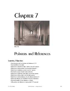 7 Pointers and References  Chapter 7 Balboa Hall