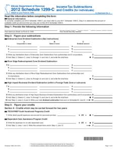 2012 Schedule 1299-C Income Tax Subtractions and Credits (for individuals)