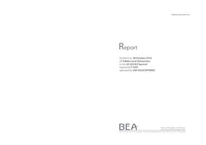 Published September[removed]Report Bureau d’Enquêtes et d’Analyses pour la sécurité de l’aviation civile 200 rue de Paris