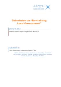 [removed]Submission to IGLRP Revitalising Local Government Submission to ILGRP