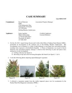 CASE SUMMARY Case #[removed]Complainant: Kevin Patterson Association Property Manager