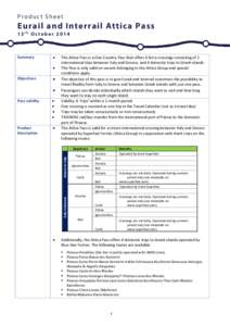 Product Sheet  Eurail and Interrail Attica Pass 13th October[removed]Summary