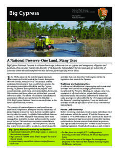 Geography of the United States / Flooded grasslands and savannas / Big Cypress National Preserve / Conservation in the United States / Everglades National Park / National preserve / Big Cypress / National Park Service / Tallgrass Prairie National Preserve / Florida / Everglades / Environment of the United States