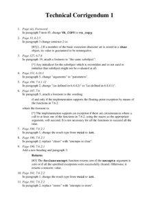 Technical Corrigendum 1 1. Page xiii, Foreword In paragraph 5 item 45, change VA_COPY to va_copy.