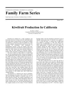 COOPERATIVE EXTENSION. UNIVERSITY OF CALIFORNIA  Family Farm Series Small Farm Center, University of California, Davis, CA[removed]January 1990