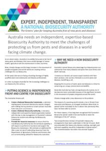 Australian Quarantine and Inspection Service / Economy of Oceania / Oceania / Biosecurity in New Zealand / Biosecurity / Department of Agriculture /  Fisheries and Forestry / Government