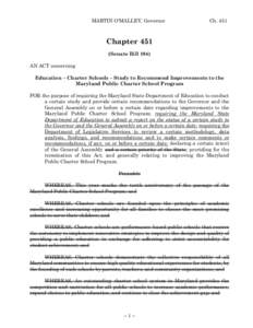 2013 Regular Session  - Senate Bill 194 Chapter