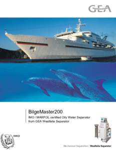 BilgeMaster200 IMO / MARPOL certified Oily Water Separator from GEA Westfalia Separator Mechanical Separation / Westfalia Separator