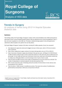 Marchdate] Royal College of [title of document] Surgeons