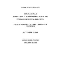 Economy of Alberta / Economy of Saskatchewan / New West Partnership / Agreement on Internal Trade / Sid Ryan / Economic history of Canada / Canada / Free trade agreements