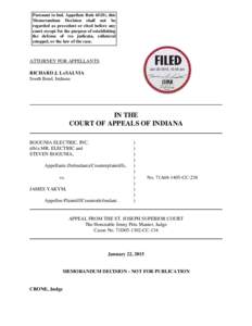 Pursuant to Ind. Appellate Rule 65(D), this Memorandum Decision shall not be regarded as precedent or cited before any court except for the purpose of establishing the defense of res judicata, collateral estoppel, or the