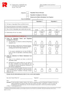 Human behavior / Personal life / Dependant / Deduction / Nursing home