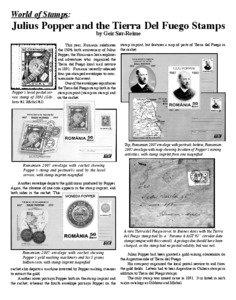 Economic history of Argentina / Julius Popper / Tierra del Fuego / Postage stamp / Postage stamps and postal history of Argentina / Philately / Cultural history / Stamp collecting