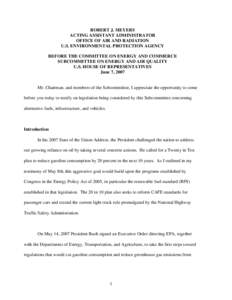 USEPA: OCIR: Testimony of Robert J. Meyers, June 7, 2007