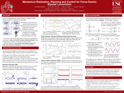 Momentum Estimation, Planning and Control for Force-Centric Bipedal Locomotion 1 2