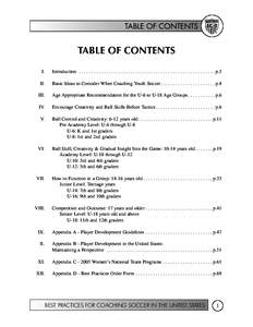 TABLE OF CONTENTS  TABLE OF CONTENTS I.  Introduction . . . . . . . . . . . . . . . . . . . . . . . . . . . . . . . . . . . . . . . . . . . . . . . . . . . . . . . p.3