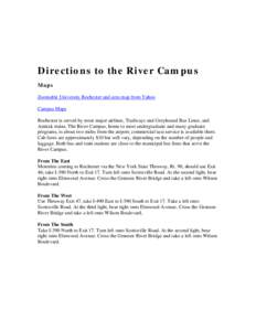 Directions to the River Campus