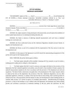 This document prepared by: Bonnie Smith City of Apopka 120 E. Main St. Apopka, FL[removed]CITY OF APOPKA