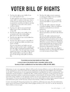 Voter Bill of Rights, Voter Information Guide, November 2, 2010