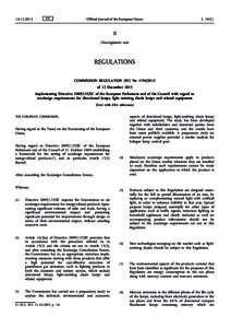 Commission Regulation (EU) Noof 12 December 2012 implementing DirectiveEC of the European Parliament and of the Council with regard to ecodesign requirements for directional lamps, light emitting dio